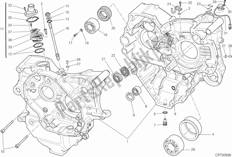Toutes les pièces pour le 010 - Paire Demi-carters du Ducati Diavel Carbon Brasil 1200 2013